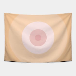 Peach and rose Circle Tapestry