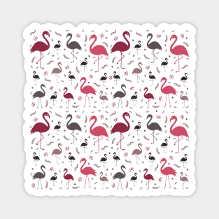 Flamingo Bird Pattern in Pastel Magnet