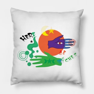 Abstract Wtch Pillow