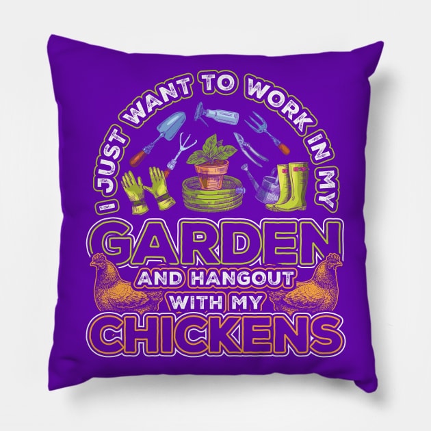 I just want to work in garden Pillow by aneisha