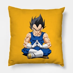 Vegeta Meditation Inner peace fan art Pillow