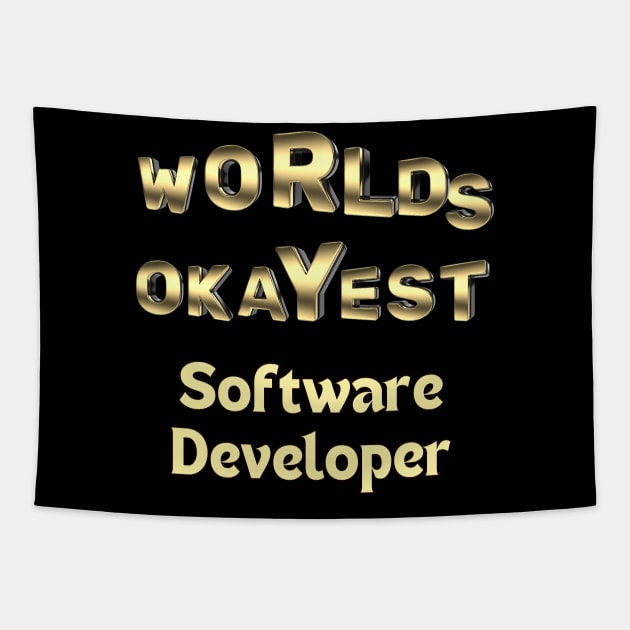 worlds okayest software developer Tapestry by Love My..