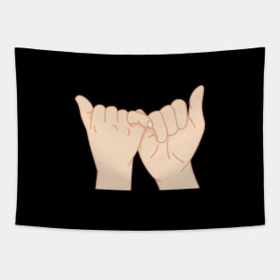 Pinky Promise Cute Fingers Love Trendy Hands Sign Tapestry