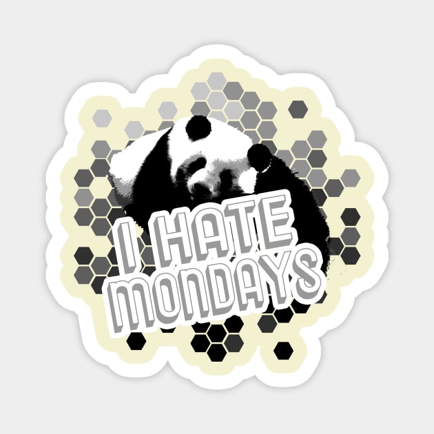 I hate Mondays lazy sleepy panda Magnet by LiquidLine