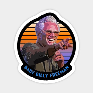 Baby Billy Freeman - Sunset Vintage Retro / Synthwave Magnet