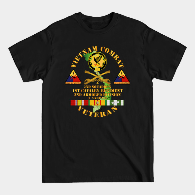 Disover Vietnam Combat Veteran - 2nd Squadron, 1st Cav Regt - 2nd Armor Div - Vietnam Combat Veteran 2nd Squadron - T-Shirt