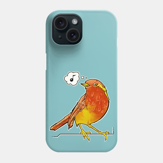 orange and yellow songbird Phone Case by weilertsen