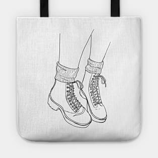 Hiking boots Tote