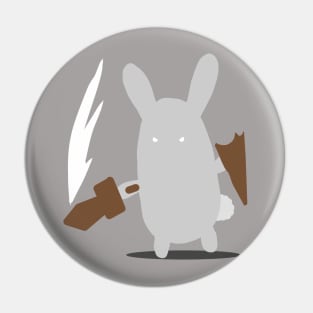 Bunny Rabbit Sword and Sheild Pin