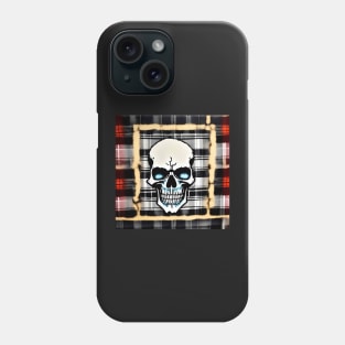 Skull Plaid Grunge Bleach Acid Wash Graphic Skate Punk Phone Case