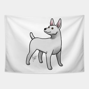 Dog - Rat Terrier - White Tapestry