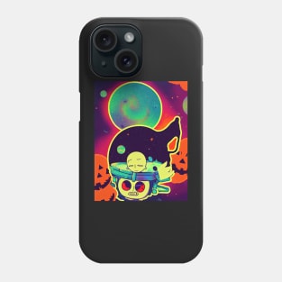 hallowen space human head robot Phone Case