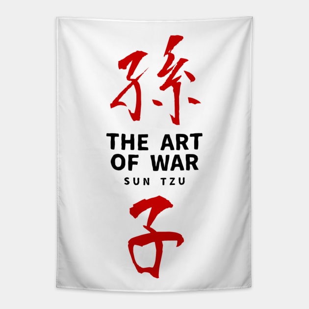 SUN TZU - THE ART OF WAR (white edition V.2) Tapestry by Rules of the mind