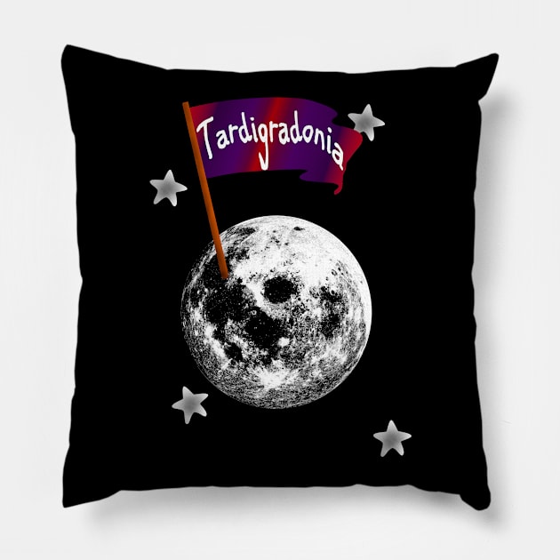 Tardigrades Moon Colonization Tardigradonia Pillow by Mindseye222