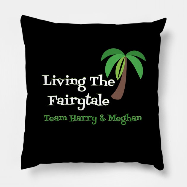 Living The Fairytale, Harry & Meghan Pillow by Style Conscious