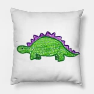 Embroided Dino Pillow