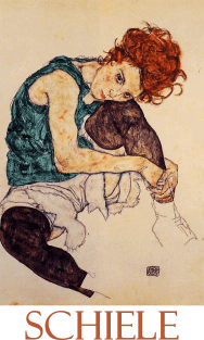 Seated Woman with Bent Knee  (1917) by Egon Schiele Magnet