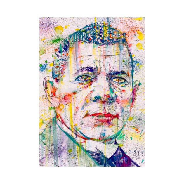 BOOKER T. WASHINGTON watercolor portrait by lautir