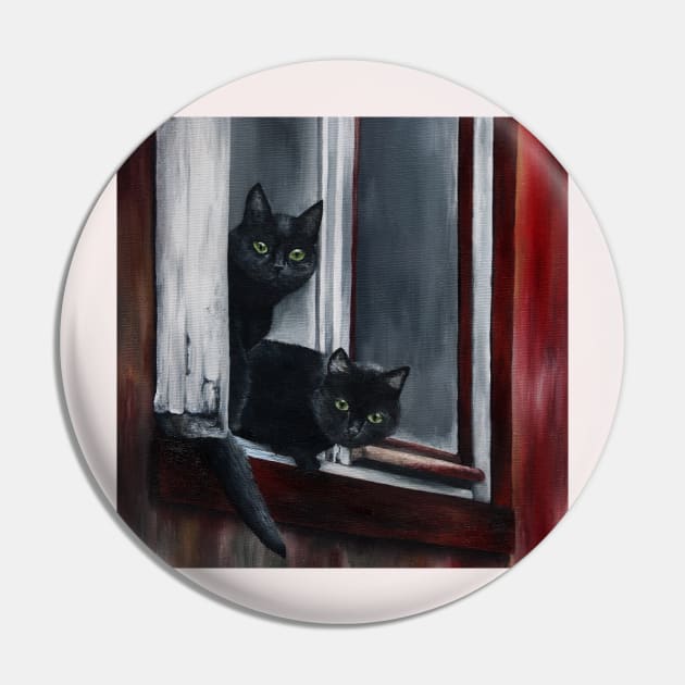 Barn Cats Pin by megandavellafineart