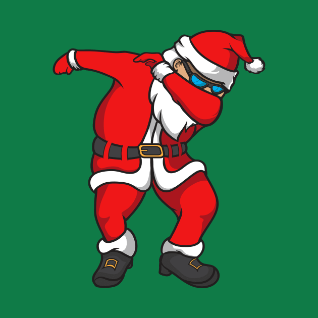 Dabbing Santa Funny Christmas by Eugenex