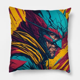 IMAGINARY ILLUSTRATION OF A COMIC HERO Pillow