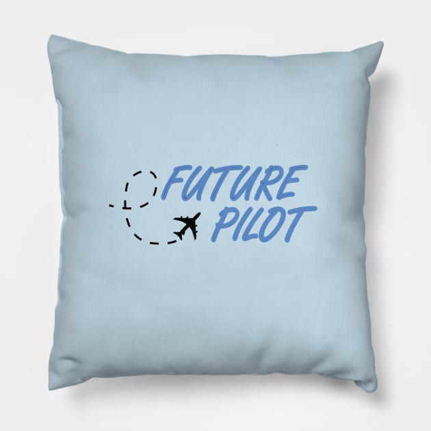 Future pilot design with airplane for cadets Pillow by Avion