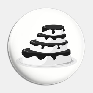 Balck and White Cake Pin