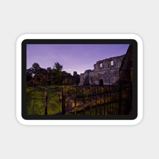 Kirkstall Abbey 4255-B Cistercian monastery Leeds West Yorkshire Night After Dark Photography Magnet