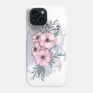 Pink floral bouquet Phone Case