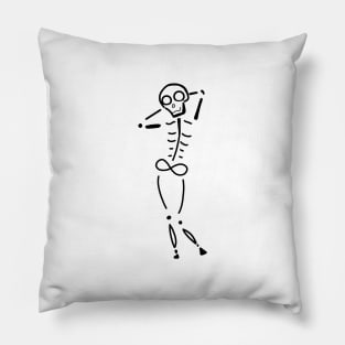 Striptease skeleton Pillow