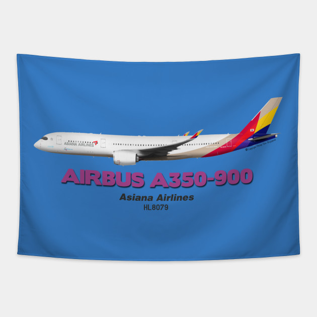 STICKER AUTOCOLLANT AIRBUS A350-900 ASIANA AIRLINES