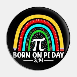 Pi Day Pi Symbol Rainbow Math Teacher Kids Pin