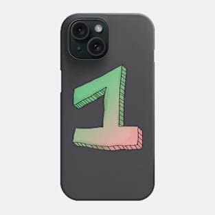 Chromatic Elegance: Green-Orange Symphony Phone Case