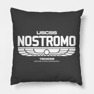 WeyLand -Yutani Nostromo white logo Pillow