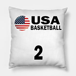 USA Basketball Number 2 T-shirt Design Pillow