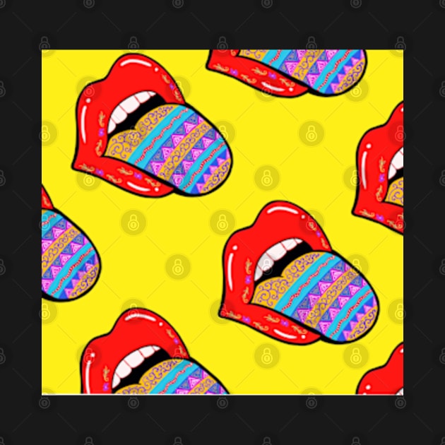 Lip popart pattern by Remiasad