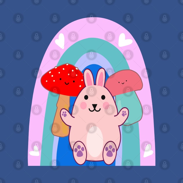 Easter Bunny Rabbit Mushroom Kawaii Anime LGBTQ by Maxx Exchange