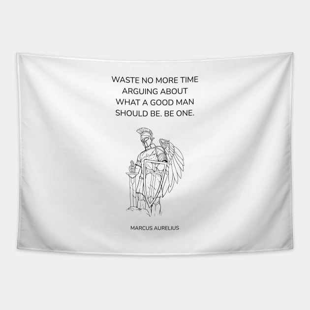 Marcus Aurelius Stoic Quote Tapestry by Stoic King