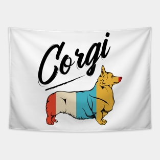 Welsh Corgi - Retro Style Vintage Corgi Tapestry