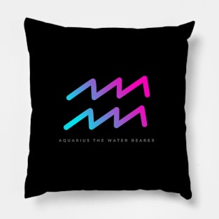 Gradient Aquarius Zodiac Pillow