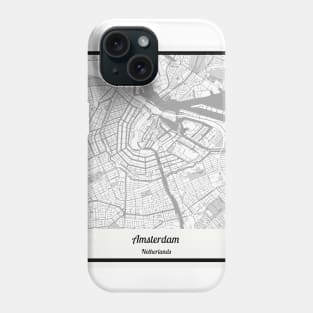 Map of Amsterdam - Netherlands Phone Case