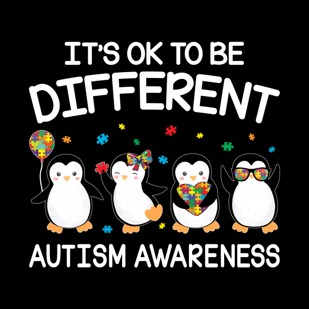 It_s OK To Be Different Cute Penguin World Autism by cruztdk5