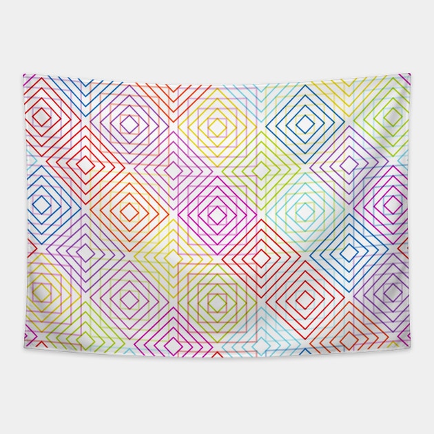 Optical Illusion Rainbow Pattern Tapestry by Tobe_Fonseca