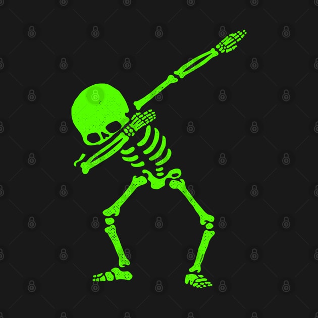 Dabbing Skeleton Green by vo_maria