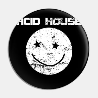 ACID HOUSE MUSIC - collector from the 90s grunge white edition Pin