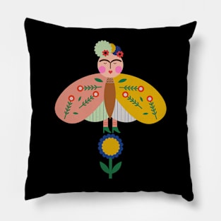 Cute Frida kahlo butterfly colorful summer flowers viva la vida Pillow