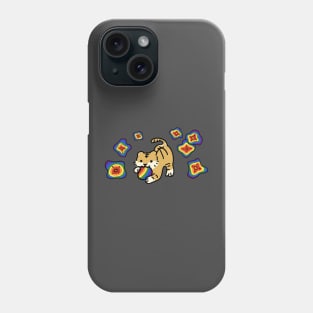 Tiger Pride Flag (LGBTQ Flag) with Cute Rainbow Flower Dropping Around (LGBTQ+ Pride Month 2022) Phone Case