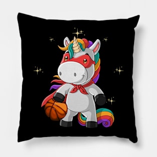 Basketball Unicorn, Unicorn Playing Basketball Sport Pillow