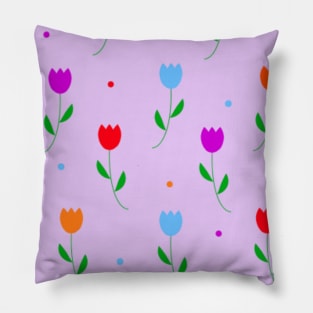 Colored tulips. Pillow