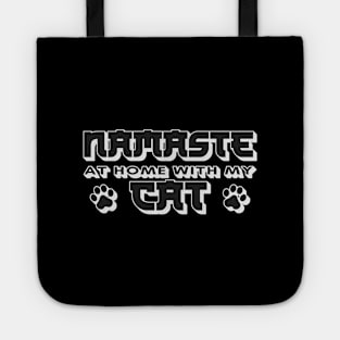 Namaste At Home With My Cat Tote